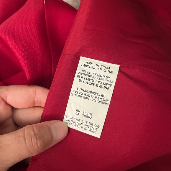 Theory wool red jacket - Picture 7 of 7